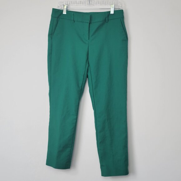 Dalia Collection Green 'Modern Fit' Ankle Pants Mid-Rise Slim Fit - Picture 2 of 11